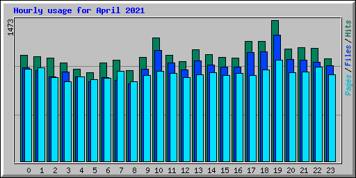 Hourly usage for April 2021