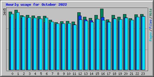 Hourly usage for October 2022