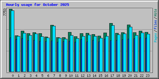 Hourly usage for October 2025