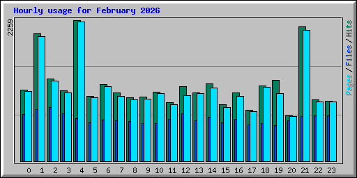 Hourly usage for February 2026
