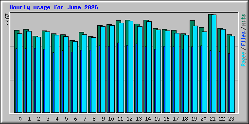 Hourly usage for June 2026